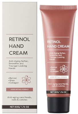 Retinol & Kollagen Anti-Aging Handcreme, Intensive Feuchtigkeits- und Straffungslotion für trockene, rissige Hände, Repariert Haut, Nägel und Nagelhaut, Stellt die Elastizität wieder her (1)
