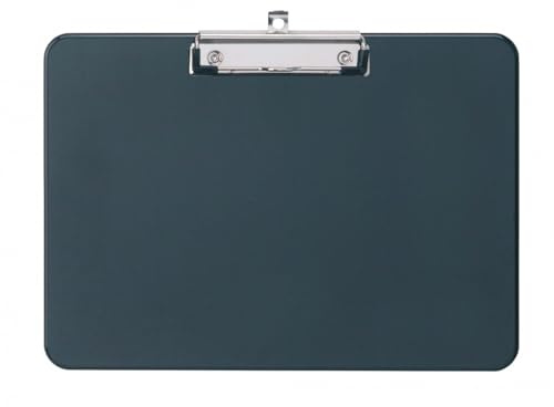 MAUL Portapapeles A4 | Tablero de plástico en formato horizontal DIN A4 | Portapapeles para colgar | Pinza para guardar papel | para oficina, cocina y taller | Negro