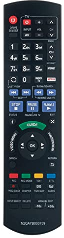VINABTY N2QAYB000759 Ersatz-Fernbedienung fit for Panasonic Blu-ray Home Theater Disc Recorder DMR-BCT730 DMR-BST735 DMR-BST721 DMR-BST835 DMRBCT730 DMRBCT820 DMRBCT720 DMRBCT721