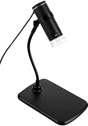 Somikon USB Lupe: 3in1-USB-Mikroskop mit Kamera, Ständer, 1000-fach Vergrößerung, 8 LEDs (Microskop, Digital Mikroskop, Tablet Tasche)