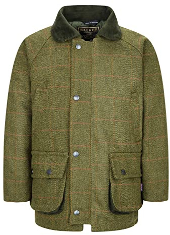 WALKER AND HAWKES - Giacca da tiro Derby in Tweed Noah per Bambini - Salvia Scura - 34 (età 13/14)