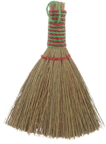 PRETYZOOM Escoba Pequeña De Mano De Paja Natural Barrer Eficaz para Interiores Cepillo Trenzado Resistente para Limpieza Camas Alfombras y Suelos del Hogar