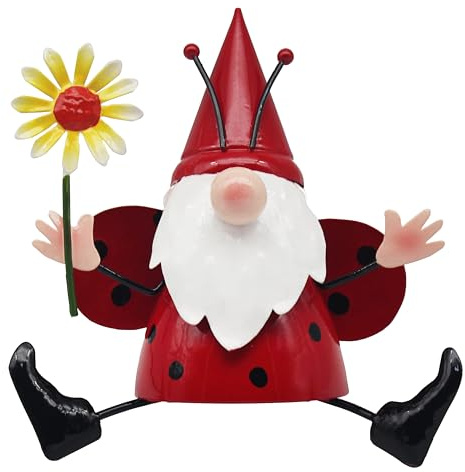 Lesser & Pavey Bright Eyes Red Gnome Figurines Statues For Home Decor | Ideal Ornaments Friendship Gifts For Women & Men | Lovely Table Centerpiece & Living Room Accessories