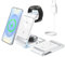 Cargador Inalámbrico para Samsung S25 Ultra Plegable Estación de Carga Inalámbrica 3 en 1 para Galaxy S25/S24/S23/Z Flip, Base de Carga para Galaxy Watch Ultra/7/6/5, para Galaxy Buds White