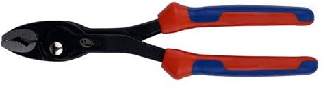 LUMITERRA Kraft-Seitenschneider, verchromt, 205 mm, Multifunktionale Gleitgewindeschraubzange, Feinverstellung per Knopfdruck, Fünf einstellbare Stufen 4-22mm, Rostschutz brüniert