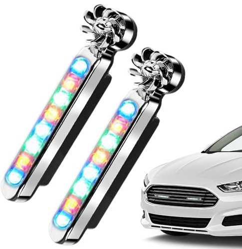 Genérico Luz LED con Energía Eólica,2 Unidades Lámparas Decorativas Para Exterior De Automóvil | Accesorios para Vehículos de Viaje Automóvil Bicicleta Camping Camionetas Aire Libre Carretera