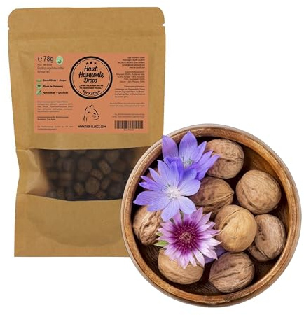 Haut-Harmony Drops katt – naturligt bäckblomsgodis för välbefinnande och balans | Stöder avslappnade rutiner hos känsliga katter | Tillverkad i Tyskland | 78 g