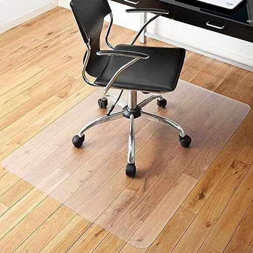 Alfombrilla Protectora de Suelo para Silla de Oficina, 140 x 100 cm, PVC Transparente, Antideslizante, Protector de Suelo para Escritorio y Home Office