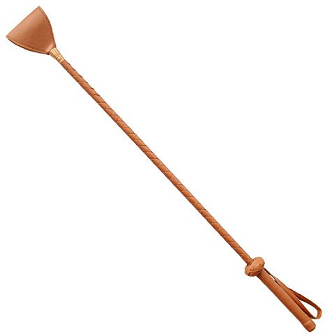 Boowhol Reitpeitsche Gerten Leder Reitgerte Dreieck Peitsche Flogger Cosplay SM Bondage,60CM (Khaki)