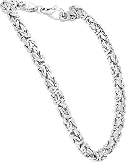 FILANGO Halskette Unisex 925er Silber Königskette mit Karabinerverschluss hochglanzpoliert silberfarben rhodiniert 2,5 mm Länge 50 cm