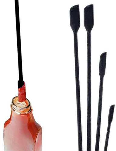 Mini Jar Scraper Set | Two-Sides Hardened Sturdier Silicone Spatula | Multifunctional Thin Jar Spatula for Kitchen Cooking Jars Butter Cream