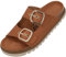 Palado Pantoletten Damen Korfu Niete by Sila Sahin - gefertigt in Spanien - elegante Oberfläche - Veloursleder-Decksohle - ergonomisches Weichfußbett - EVA-Sohle Braun UK6 - EU39