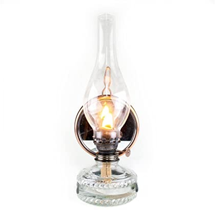 Lámpara de aceite， Lámpara de queroseno， Lámpara de aceite de 12 pulgadas con reflector Lámpara de aceite de queroseno retro for interiores o de escritorio for emergencias y cortes de energía Iluminac
