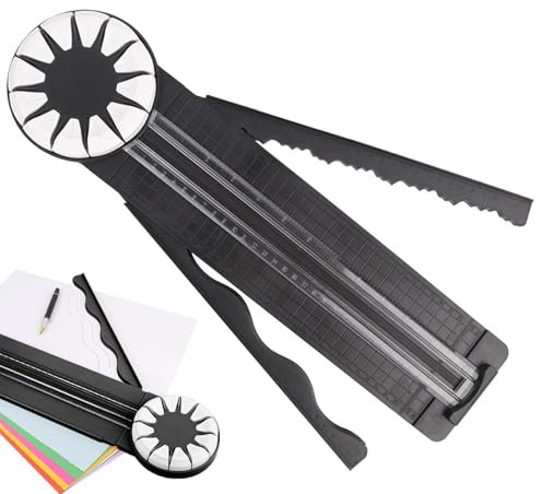 Papierschneider, 12-in-1-Rollenschneider Mit Rotierender Scheibe, Kantenschneider Für Papierarbeiten, Papierschneidemaschine, Multifunktionale Papierschneidemaschine Für Scrapbooking