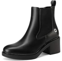 QUEEN HELENA Botines Chelsea Botas de Tacón Bajo Casual Mujer X31-83