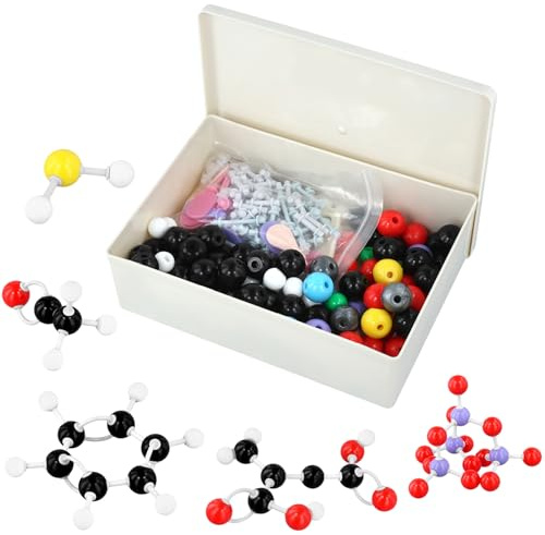 QWORK® 307 Stücke Chemie Molekularmodell Set, organische und anorganische Chemie Molekularmodell, geeignet für Schulunterricht und Experimente