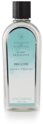 Ashleigh & Burwood Breathe Wellbeing Lamp Fragrance | Eucalyptus & Peppermint | 500ml | Made in the UK | Calming & Head-Clearing Scent