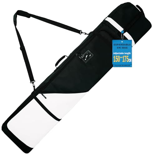 AUMTISC Sac de snowboard rembourré robuste avec doublure intérieure imperméable, bretelles réglables, convient pour snowboards de 155 à 180 cm, noir/bleu (2948-noir)