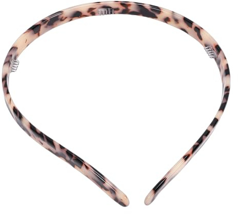 Bandeau fin ZASCHMOY en résine antidérapante avec design en U élégant – confort optimal pour femmes, idéal maquillage, sport et quotidien (beige testudinaire)
