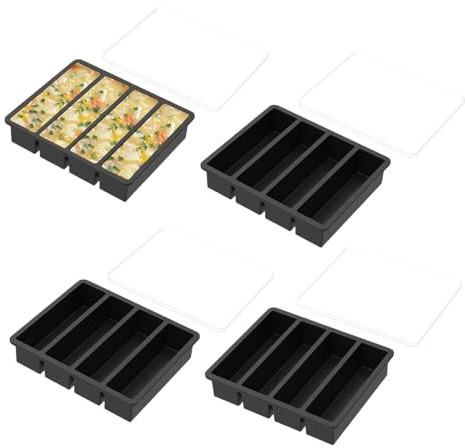 Plateau De Congélation En Silicone – Récipients De Congélation Pour Soupes Conserver, Moule à Soupe Pour La Préparation | Silicone Pours Soupe Et Aliments, Pours Jus Sauce Bouillon Restes