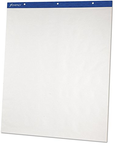 Ampad 24028 Flip Charts, Unruled, 27 x 34, White, 50 Sheets (Pack of 2)