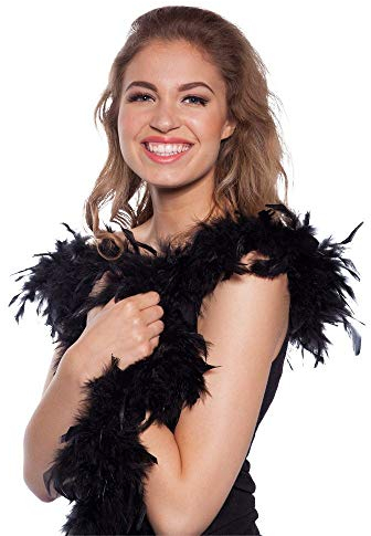 Federboa schwarz 180cm Einheitsgröße