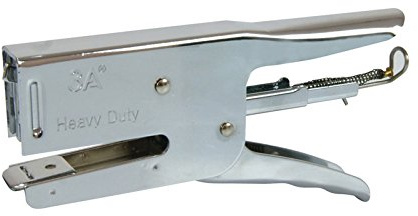 3A 931353 - Grapadora con pinza de escritorio 24/6-26/6, todo metal, capacidad de grapado 25 hojas