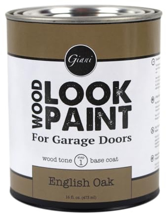 Giani Wood Look Paint for Garage Doors- Step 1 Wood Grain Base Coat Pint (English Oak)