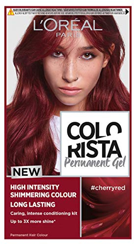 L'Oréal Paris Colorista Permanent Gel Hair Dye, Long-Lasting and Vibrant At-Home Hair Colour, High-Intensity Hues with Up to 3x More Shine, Colour: Cherry Red