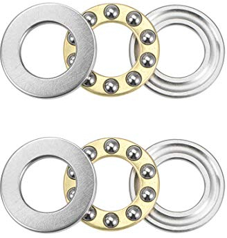 sourcing map 2 Stück F10-18M Axialkugellager 10 mm x 18 mm x 5,5 mm Chromstahl Einzelrichtung