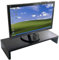 Sturdy Wood Monitor Stand Riser for Computer Laptop TV Screen Riser Desk Organiser,Desktop Shelf Laptop Printer Stand for PC,Notebook,iMac-Black-1 Tie