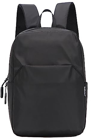 Nizhenli Zaino Casual Leggero Borsa da Scuola Semplice Borsa da Viaggio per il Tempo Libero Impermeabile Mini Zaino Piccolo per Laptop Uomo Donna, Nero, 22*11*34cm