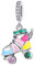 BEEUVIP Damen Rollschuhe baumeln Charm Anhänger für Armband 925 Sterling Silber Geburtsstein Charms Beads passend für Armband