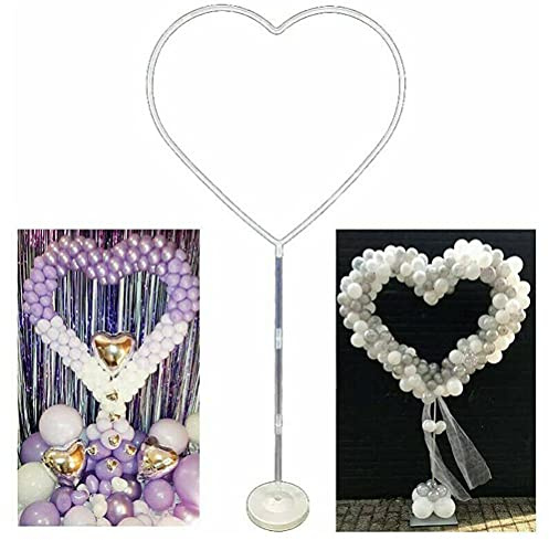 Set di Arco per Colonne di Palloncini D'amore Set di Supporti per Colonne con Cornice per Palloncini a Cuore Decorazione per Matrimoni, Compleanni, Feste per Bambini (A)