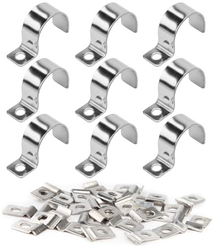 SHUOHONG 20 Pezzi Fascette Metalliche, Fascette Stringitubo di Fissaggio, Fascetta Stringitubo per Cavi e Tubi, Piccola Morsetti per Tubi, Fascette Metalliche Stringitubo, Fermacavi in Acciaio Ø 25 mm