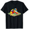 klamottn Retro Schmelzender Zauberwürfel T-Shirt Schwarz Klein Unisex-Erwachsene