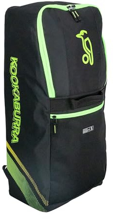 Kookaburra d6500 duffel cricketväska – svart/neongrön