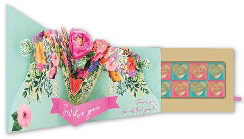 Second Nature Pop Up Card & Chocolate Gift Box Surprise Floral Treats Mother's Day Card & Gift MPCTT001