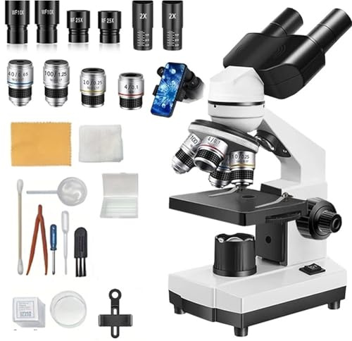 Mikroskop, Kikarsikte 40X‑1600X HD Inspektionslaboratorieoptiskt kikarsikte Verktygssats for skolor, hem och vetenskaplig forskning,Labb- och vetenskapliga produkter