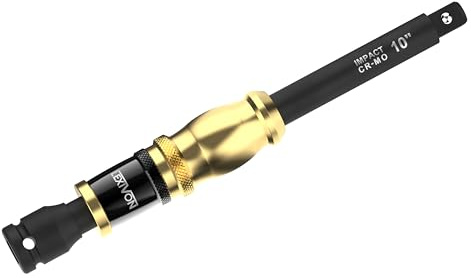 Schlagschrauber Steckschlüsselverlängerung 1/2 (12.5mm) Einstellbarer 3-Positionen Verlängerung aus Cr-Mo-Stahl, Vollschlagfestigkeit Verlängerungen 25cm lang fur makita, milwaukee, bosch und mehr