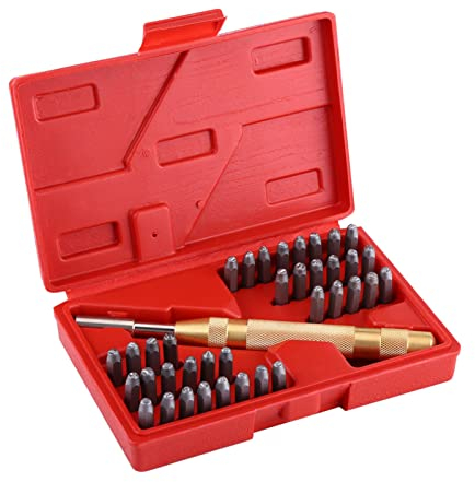 Estink Schlagenbuchstabe mit Schlaganzahl, Kaltschlag, 4 mm, Schlagbuchstabe, 2 mm, Schlagbuchstaben, 10 mm, Schlagzahl, 38 Stück