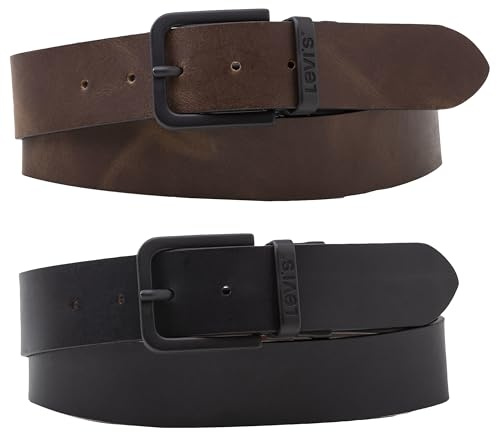 LEVIS FOOTWEAR AND ACCESSORIES Unisex - Adulto Reversible Core Metal Belt cintura Not Applicable, black, 100