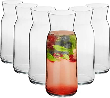 Argon Tableware 6x 700ml Glass Water Jug - 'Brocca' Range - Juice Carafe Decanter for Water, Wine, Iced Tea