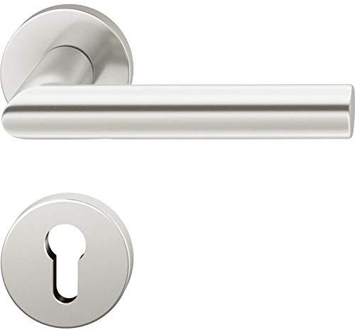 FSB Objekt Drückergarnitur 72 1076 AGL auf Rosette PZ, silber eloxiert