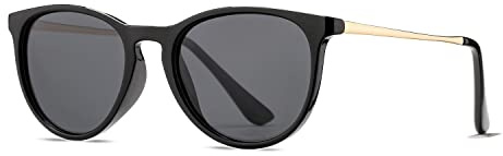 HJSTES Polarized Kids Sunglasses for Girls Boys, 100% UV Protection for Children Sun Glasses, 50MM(Black Frame/Black Lens)