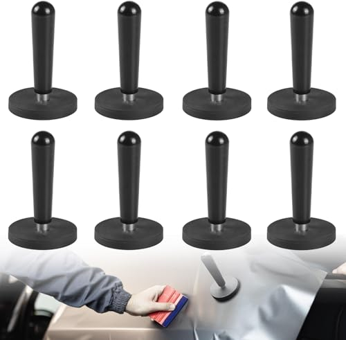 TOATELU 8 Stück Auto Montagemagnet: Verpackungs Gripper Magnethalter, Folierungs Werkzeug für Folieren Folie, Car Wrapping, Auto Folie DIY, Auto Folie Wrap, Schwarz