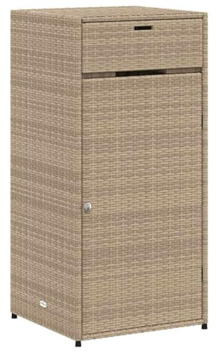 vidaXL Armoire de Rangement de Jardin Beige 55x55x111cm résine tressée