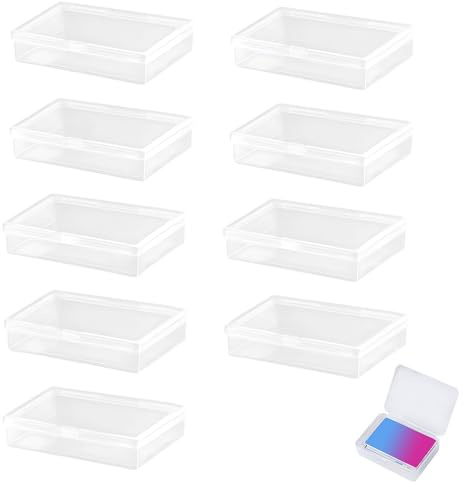 9 custodie per carte da gioco in plastica trasparente, riutilizzabili, a scatto, organizer per carte da gioco, carte sportive, MTG, carte bancarie, biglietti da visita, 9,8 x 7,4 x 2,4 cm