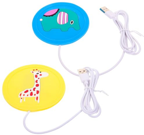 ABOOFAN 2 Pièces Dessous de Verre Chauffant en Silicone Chauffage Plus Chaud Tasses Boire Coussin Chauffant USB mug Thermique Chauffe-Tasse à la Maison Chauffe Tasse USB Gel de silice Blue