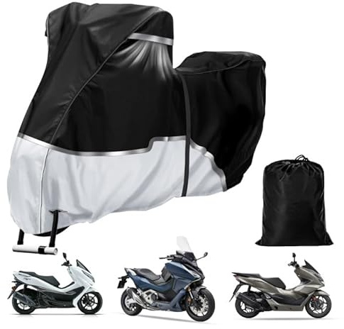 Funda impermeable para moto compatible con Honda Scooter Model, Forza 350 125 SH 125 350i, Fabricada en Oxford 600D, interiores y exteriores, con protección contra la nieve,la lluvia,el polvo rayos UV